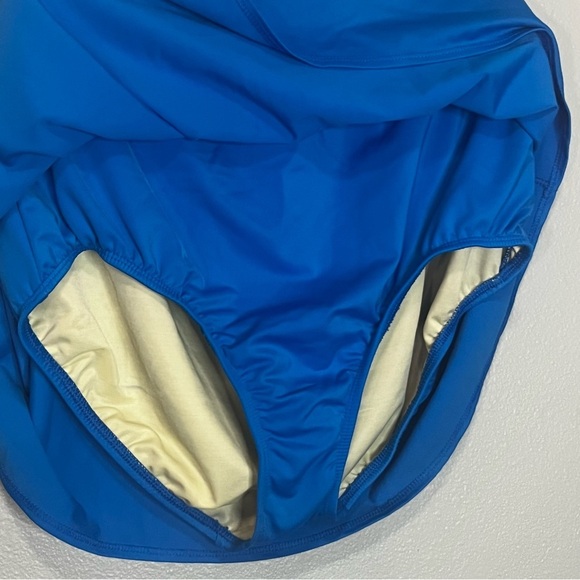 Lands End Swim Skort Full Coverage 16W Blue Swimwear Womens Plus Size Skirt - Picture 3 of 6